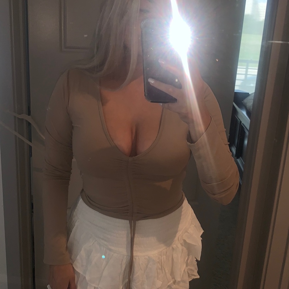 Tan crop top